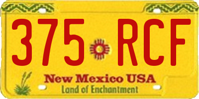 NM license plate 375RCF