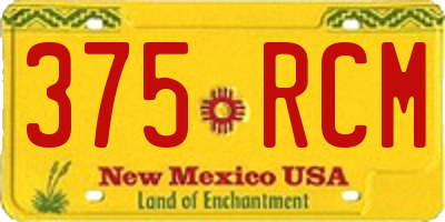 NM license plate 375RCM