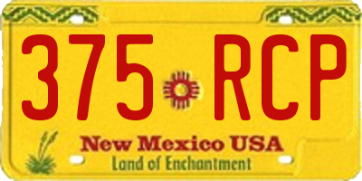 NM license plate 375RCP