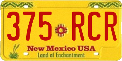 NM license plate 375RCR