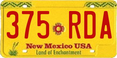 NM license plate 375RDA