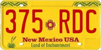 NM license plate 375RDC