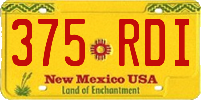 NM license plate 375RDI