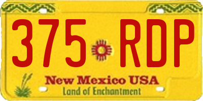 NM license plate 375RDP