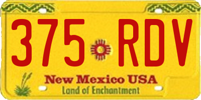NM license plate 375RDV