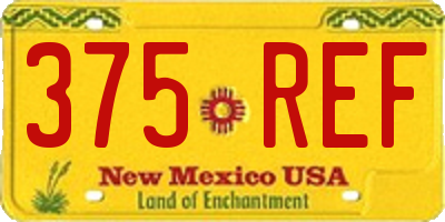NM license plate 375REF