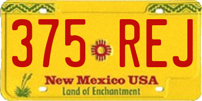 NM license plate 375REJ