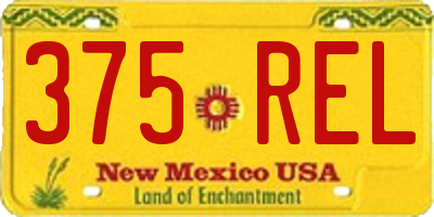 NM license plate 375REL
