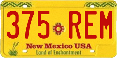 NM license plate 375REM