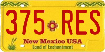 NM license plate 375RES