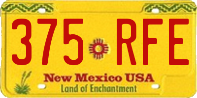 NM license plate 375RFE