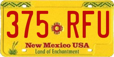 NM license plate 375RFU