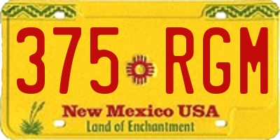 NM license plate 375RGM