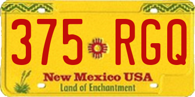 NM license plate 375RGQ