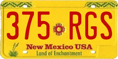 NM license plate 375RGS