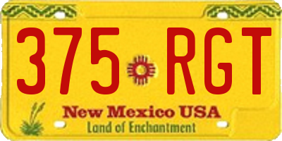 NM license plate 375RGT