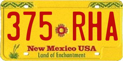 NM license plate 375RHA