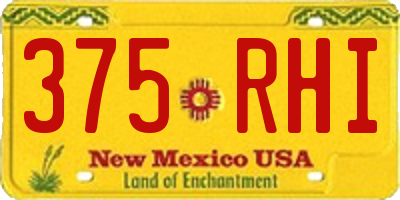 NM license plate 375RHI