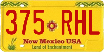 NM license plate 375RHL