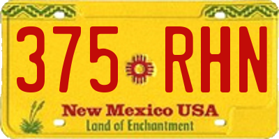NM license plate 375RHN