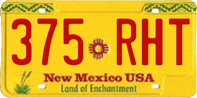 NM license plate 375RHT