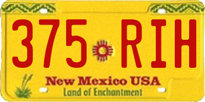 NM license plate 375RIH