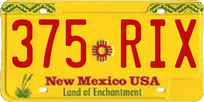 NM license plate 375RIX