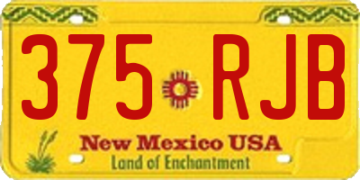 NM license plate 375RJB