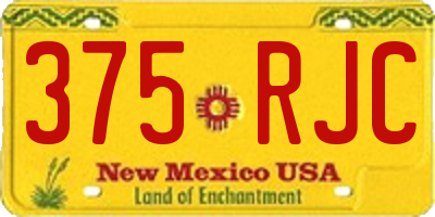 NM license plate 375RJC