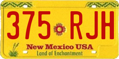NM license plate 375RJH