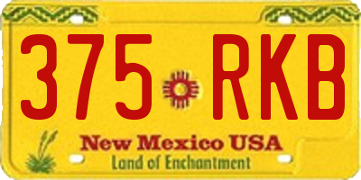 NM license plate 375RKB