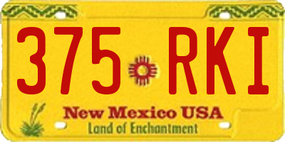NM license plate 375RKI