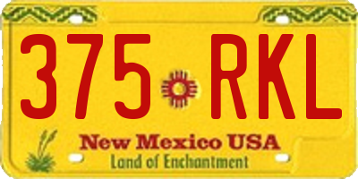 NM license plate 375RKL