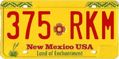 NM license plate 375RKM