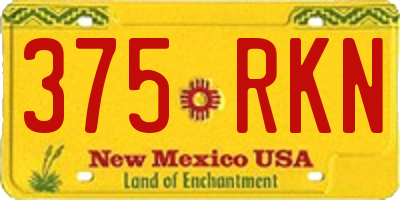 NM license plate 375RKN