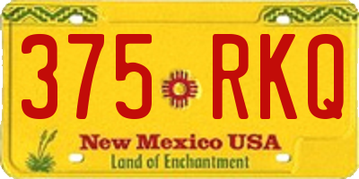 NM license plate 375RKQ