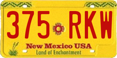 NM license plate 375RKW