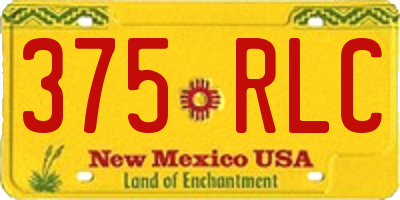 NM license plate 375RLC