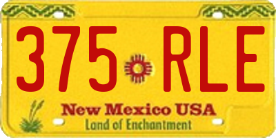 NM license plate 375RLE