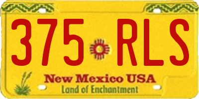 NM license plate 375RLS
