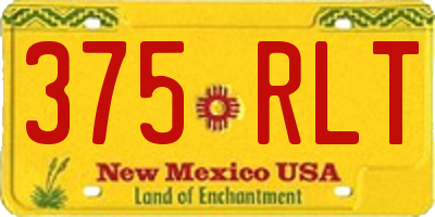 NM license plate 375RLT
