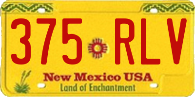 NM license plate 375RLV