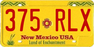 NM license plate 375RLX