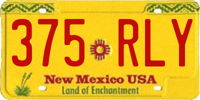 NM license plate 375RLY