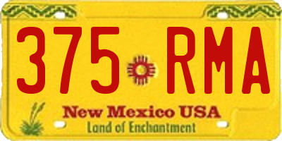NM license plate 375RMA