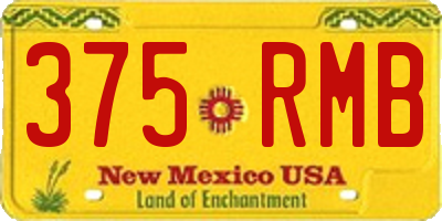 NM license plate 375RMB