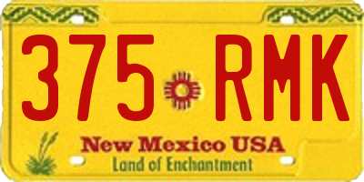 NM license plate 375RMK