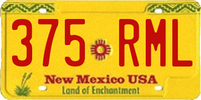 NM license plate 375RML