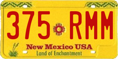 NM license plate 375RMM