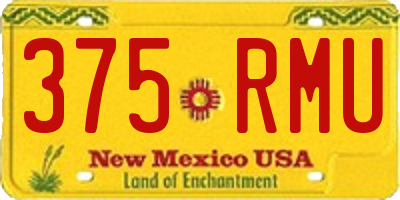 NM license plate 375RMU